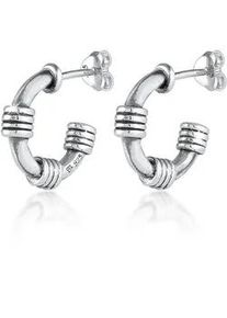 Paar Ohrstecker Kuzzoi "Herren Stecker Creolen Vintage 925 Silber", silber, Ohrringe, Herren, onesize, ohne Stein, Silber 925 (Sterlingsilber)