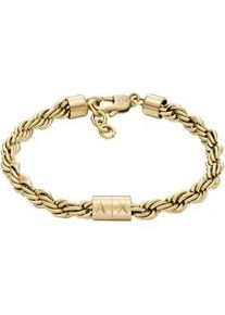 Giorgio Armani Armband ARMANI EXCHANGE "Schmuck Geschenk Edelstahl Armschmuck ICON", gold (gelbgoldfarben), Armb&auml;nder, Damen, 19,5cm, Edelstahl, Armband