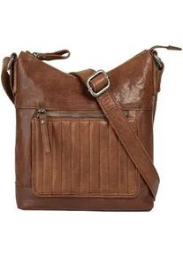 SPIKES & SPARROW Umh&auml;ngetasche SPIKES & SPARROW, Damen, Gr. B/H/T: 22cm x 20cm x 4cm onesize, braun (cognac), Leder, leicht gl&auml;nzend, unifarben, Taschen Umh&auml;ngetasche, echt Leder