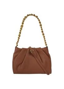 Umh&auml;ngetasche Samantha Look, Damen, Gr. B/H/T: 30cm x 20cm x 4cm onesize, braun (cognac), Leder, leicht gl&auml;nzend, unifarben, Taschen Umh&auml;ngetasche, echt Leder, Made in Italy