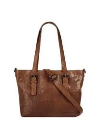 SPIKES & SPARROW Shopper SPIKES & SPARROW, Damen, Gr. B/H/T: 32cm x 26cm x 9cm onesize, braun (cognac), Leder, leicht gl&auml;nzend, unifarben, Taschen Shopper, echt Leder