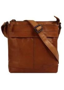 SPIKES & SPARROW Umh&auml;ngetasche SPIKES & SPARROW, Damen, Gr. B/H/T: 22cm x 22cm x 7cm onesize, braun (cognac), Leder, leicht gl&auml;nzend, unifarben, Taschen Umh&auml;ngetasche, echt Leder