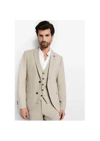 Anzugsakko Cinque "CIMONOPOLI", Herren, Gr. 50, braun (hellbraun), Web, Obermaterial: 53% Polyester, 43% Schurwolle, 4% Elasthan, slim fit h&uuml;ftbedeckend, mit Kn&ouml;pfen, Sakkos