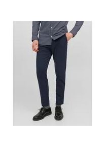 Jack & Jones Chinohose JACK & JONES "JPSTMARCO &ndash; Chinohose mit mittlerer Taille, Slim Fit, bequem", Herren, Gr. 36, L&auml;nge 34, blau (navy blazer), Web, Obermaterial: 52% Polyester, 21% Nylon, 17% Viskose, 10% Elasthan, unifarben, slim fit normal, Hosen Chinohose, unifarben, modisch, slim fit, Web
