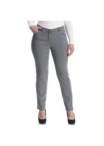 Stretch-Hose KjBRAND "Betty", Damen, Gr. 54 (27), K-Gr, grau (grau, kurzgr&ouml;&szlig;en), Denim/Jeans, Obermaterial: 78% Baumwolle, 18% Polyester, 4% Elasthan, gerade lang, Hosen, super Stretch