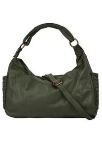 Henkeltasche Samantha Look, Damen, Gr. B/H/T: 35cm x 30cm x 12cm onesize, gr&uuml;n (dunkelgr&uuml;n), Leder, vintage, Taschen, echt Leder, Made in Italy