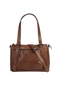 SPIKES & SPARROW Henkeltasche SPIKES & SPARROW, Damen, Gr. B/H/T: 33cm x 23cm x 6cm onesize, braun (cognac), Leder, leicht gl&auml;nzend, unifarben, Taschen, echt Leder
