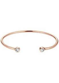 Armreif Elli "Armreif Wei&szlig; 925 Sterling Silver, mit Kristallen von Swarovski", rosa (rosegold), Armb&auml;nder, Damen, 17cm,mit Stein, Silber 925 (Sterlingsilber), Armreif