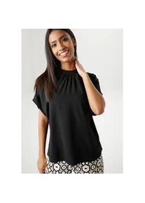 Schlupfbluse Aniston SELECTED, Damen, Gr. 50, schwarz, Cr&ecirc;pe, Obermaterial: 97% Polyester, 3% Elasthan, unifarben, Basic, weit h&uuml;ftbedeckend, Blusen Schlupfbluse, in extra weiter Form, Topseller