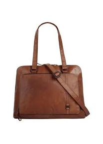 SPIKES & SPARROW Shopper SPIKES & SPARROW, Damen, Gr. B/H/T: 40cm x 29cm x 9cm onesize, braun (cognac), Leder, leicht gl&auml;nzend, unifarben, Taschen Shopper, echt Leder
