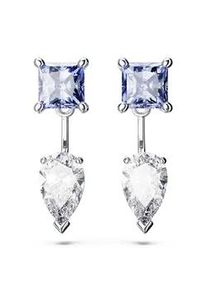 Paar Ohrstecker Swarovski "MESMERA", bunt (metallfarben, kristallwei&szlig;, blau, kristallwei&szlig;, blau), Ohrringe, Damen, Metall, mit Swarovsi Zirkonia (synth.) - Einh&auml;nger abnehmbar