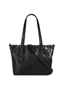 SPIKES & SPARROW Shopper SPIKES & SPARROW, Damen, Gr. B/H/T: 32cm x 26cm x 9cm onesize, schwarz, Leder, leicht gl&auml;nzend, unifarben, Taschen Shopper, echt Leder