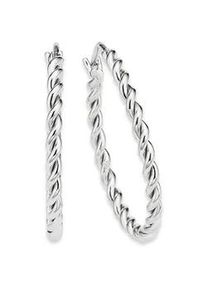 Paar Creolen Bruno Banani "Schmuck Geschenk Silber 925 Ohrschmuck Ohrringe", silber (silberfarben), Ohrringe, Damen, 29mm, Silber 925 (Sterlingsilber)