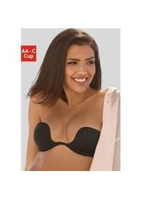 Multiway-BH Lascana, Damen, Gr. 75, Cup AA, schwarz, Microtouch, Obermaterial: 45% Polyamid, 45% Polyester, 10% Elasthan, Basic, BHs, mit vielen verschiedenen Tragevarianten und tiefem Ausschnitt