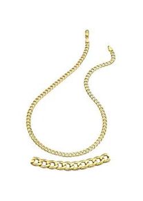 Kette ohne Anh&auml;nger Firetti "Schmuck Geschenk Silber 925 Halsschmuck Halskette Panzerkette" Gr. 60, gold (gelbgoldfarben), Halsketten, Damen, 60, Silber 925 (Sterlingsilber), B: 4,3mm, Panzerkette, Made in Germany, B:4,3mm