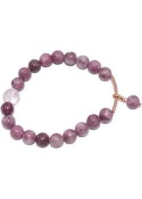 Charm-Armband Firetti "Schmuck Geschenk Silber 925 Armkette Charmarmband Sternzeichen" Gr. 18, rosa (ros&eacute;goldfarben, lila, transparent, lila, transparent), Armb&auml;nder, Damen, 18, Sch&uuml;tze, Silber 925 (Sterlingsilber) Silikon, Silber 925 (Sterlingsilber), Silikon, Charm-Armband, Made in Germany - mit Edelsteinen