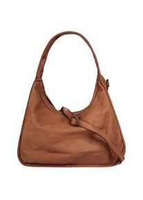Shopper Samantha Look, Damen, Gr. B/H/T: 40cm x 30cm x 13cm onesize, braun (cognac), Leder, leicht gl&auml;nzend, unifarben, Taschen Shopper, echt Leder, Made in Italy