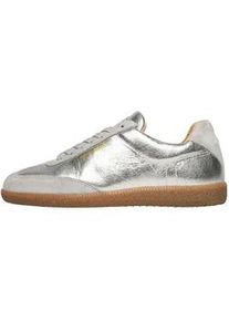 Sneaker Henry Stevens "Sophia TIS Damensneaker", Damen, Gr. 39, silber, Kalbsleder, Schuhe Sneaker, Halbschuh Leder handgefertigt, sportlicher Freizeitschuh Damen