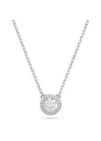 Kette mit Anh&auml;nger Swarovski "Una Angelic", wei&szlig; (metallfarben, kristallwei&szlig;), Halsketten, Damen, Metall, L: 44 B: 1,4mm, mit Swarovski Kristall, B:1,4mm