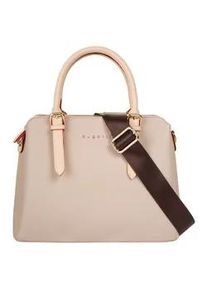 Henkeltasche Bugatti "ELLA", Damen, Gr. B/H/T: 28cm x 20cm x 12cm onesize, beige, Kunstfaser, unifarben, Taschen