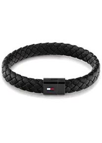 Armband Tommy Hilfiger "Schmuck Edelstahl Armschmuck Lederarmband", bunt (edelstahlfarben, schwarz, wei&szlig;, blau, rot), Armb&auml;nder, Herren, 19cm, Edelstahl Leder, Edelstahl, Leder, Armband