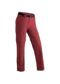 Funktionshose Maier Sports "Nata 2", Damen, Gr. 40, Normalgr&ouml;&szlig;en, rot (weinrot), 90% Polyamid, 10% Elasthan, Hosen Funktionshose, Damen Wanderhose, zipp-off Outdoor-Hose, 3 Taschen, Regular Fit