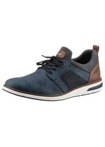 Slip-On Sneaker Rieker, Herren, Gr. 40, blau (jeansblau, grau, cognac), Lederimitat, Textil, Schuhe, Slipper, Freizeitschuh, Halbschuh mit modischer Laufsohle