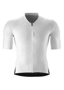 Radtrikot Gonso "SITIVO Jersey Red M", Herren, Gr. L, wei&szlig;, 45% Polyamid, 35% Polyester, 20% Elasthan, Rundhals, Trikots, Herren Fahrradtrikot kurzarm, atmungsaktives Trikot mit R&uuml;ckentasche