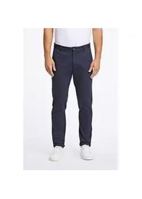Stoffhose LINDBERGH, Herren, Gr. L, N-Gr, blau (navy mix), Web, Obermaterial: 75% Polyester, 22% Viskose, 3% Elasthan, slim fit kn&ouml;chellang, Hosen Stoffhose, mit Stretch