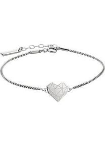 Armband Liebeskind Berlin "Schmuck Geschenk Edelstahl Armkette Herz", silber (edelstahlfarben), Armb&auml;nder, Damen, 20cm, Edelstahl, Armband