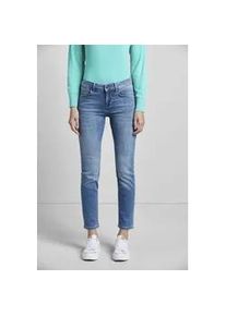 5-Pocket-Jeans Bugatti "Basic Essential", Damen, Gr. L42, Langgr&ouml;&szlig;en, blau (hellblau), 81% Baumwolle, 9% Polyester, 6% Elastomultiester, 4% Elasthan, Jeans 5-Pocket-Jeans, mit Flexcity-Stretch
