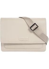 Umh&auml;ngetasche Bugatti "ELSA", Damen, Gr. B/H/T: 25cm x 18cm x 7cm onesize, wei&szlig;, Leder, leicht gl&auml;nzend, unifarben, Taschen Umh&auml;ngetasche, echt Leder