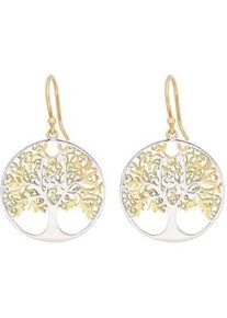 Paar Ohrh&auml;nger Firetti "Schmuck Geschenk Silber 925 Ohrschmuck Ohrhaken Lebensbaum", gold (silberfarben, gelbgoldfarben), Ohrringe, Damen, Silber 925 (Sterlingsilber)