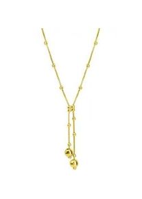 Kette mit Anh&auml;nger Firetti "Schmuck Geschenk Silber 925 Halsschmuck Halskette Y-Kette mit Kugeln", gold (gelbgoldfarben), Halsketten, Damen, Silber 925 (Sterlingsilber), L: 41 B: 0,9mm, B:0,9mm