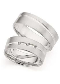 Phoenix Trauring PH&Ouml;NIX "Schmuck Geschenk Silber 925 Trauring Ehering LIEBE versch. Varianten" Gr. 53, silber (silberfarben), Fingerringe, Damen, 53, 0,03 SI = kleine Einschl&uuml;sse mit Brillanten, Silber 925 (Sterlingsilber), 6,5mm, Trauring, Made in Germany - wahlweise mit oder ohne Brillanten