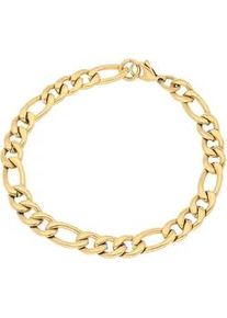 Edelstahlarmband Firetti "Schmuck Geschenk Figarokettengliederung, 8,0 mm breit" Gr. 21, gold (gelbgoldfarben), Armb&auml;nder, Herren, 21, Edelstahl, Edelstahlarmband