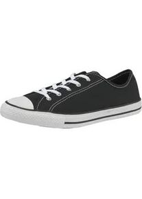 Sneaker Converse "Chuck Taylor All Star Dainty GS Basic Canvas Ox", Damen, Gr. 39, schwarz-wei&szlig; (schwarz, wei&szlig;, schwarz), Textil, kontrastfarbene Details, Schuhe Sneaker