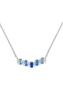 Kette mit Anh&auml;nger Firetti "Schmuck Geschenk Silber 925 Halsschmuck Halskette Ankerkette", blau (silberfarben, dunkelblau, hellblau, kristallwei&szlig;), Halsketten, Damen, Silber 925 (Sterlingsilber), L: 45 B: 1,2mm, mit Zirkonia (synth.), B:1,2mm
