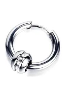 Single-Creole Firetti "Schmuck Geschenk Ohrschmuck einzeln Balls", silber (edelstahlfarben), Ohrringe, Damen, 17mm, Edelstahl, Elemente abnehmbar