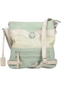 Umh&auml;ngetasche Rieker, Damen, Gr. B/H/T: 31cm x 27cm x 6cm, gr&uuml;n (mint), Lederimitat, Taschen Umh&auml;ngetasche, Schultertasche, Damen-Tasche mit praktischem Rei&szlig;verschluss-R&uuml;ckfach