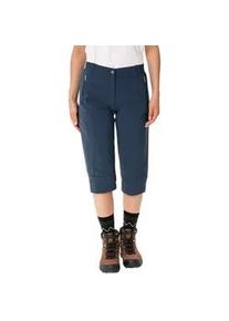 Caprihose Vaude "FARLEY STRETCH CAPRI III", Damen, Gr. 36, N-Gr, blau (schwarz sea), Obermaterial: 89% Polyamid, 11% Elasthan, unifarben, Hosen Caprihose, sportlicher Stil, f&uuml;r Wandern und Trekking, elastische Kunstfaser