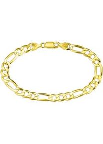 Armband Bruno Banani "Schmuck Geschenk Silber 925 Armschmuck Armkette Figarokette" Gr. 21, gold (gelbgoldfarben), Armb&auml;nder, Herren, 21, Silber 925 (Sterlingsilber), Armband