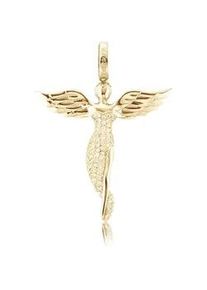 Engelanh&auml;nger Engelsrufer "Bright like a diamond ENGEL MIT STEIN", silber (silber, 925, goldfarben, kristallwei&szlig;), Schmuckanh&auml;nger, Damen, Silber 925 (Sterlingsilber), 8 g, mit Zirkonia (synth.)