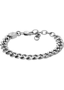 Edelstahlarmband Fossil "Schmuck Geschenk Edelstahl JEWELRY BOLD CHAINS", silber (edelstahlfarben), Armb&auml;nder, Damen, Edelstahl, Edelstahlarmband