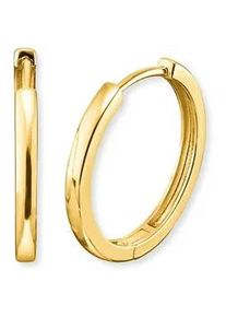 Paar Creolen Engelsrufer "Keep it so simple", gold (gelbgoldfarben, kristallwei&szlig;), Ohrringe, Damen, 24mm, Silber 925 (Sterlingsilber)