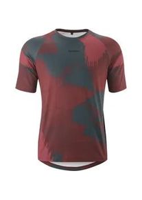 Radtrikot Gonso "MASINO", Herren, Gr. S, dunkelrot, 92% Polyester (Recycelt), 8% Elasthan, Rundhals, Trikots, Herren MTB-Radshirt kurzarm, leichtes Fahrradtrikot, Funktionsshirt