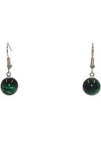 Paar Ohrh&auml;nger Firetti "Schmuck Geschenk Ohrschmuck Ohrhaken Edelstein Farbstein Tigerauge", gold (gelbgoldfarben, gr&uuml;n, gr&uuml;n), Ohrringe, Damen, 10mm, Messing, Made in Germany - mit Tigerauge