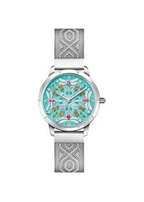 Quarzuhr Thomas Sabo "KALEIDOSKOP LIBELLE", silber (silberfarben), Armbanduhren, Damen, Quarzuhr, Damenuhr, Armbanduhr, Schmucksteine, Libellen, Edelstahl