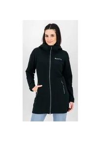 Fleecejacke DEPROC ACTIVE "GLORY APRIL", Damen, Gr. 40 (M), grau (anthrazit), 100% Polyester, figurbetont, gerader Abschluss, Jacken Fleecejacke, mit 2-Wege-Rei&szlig;verschluss