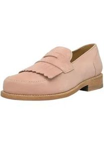 Loafer Henry Stevens "Amelia FL Businessschuh", Damen, Gr. 37,5, rosa, Leder, Schuhe Loafer, Damen Halbschuhe Leder handgefertigt, Slipper